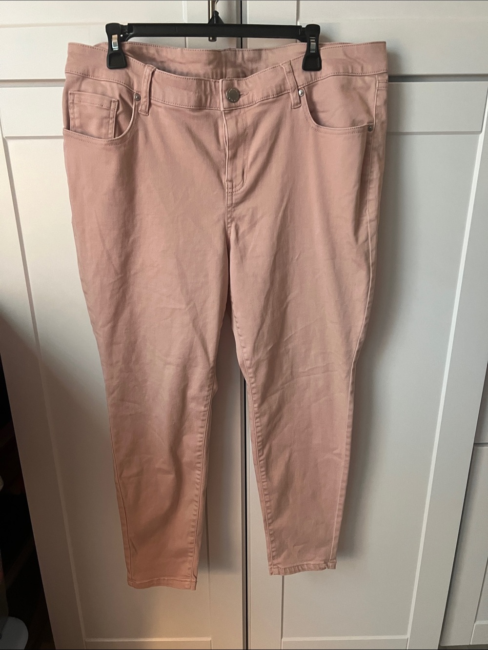 Lane Bryant Dusty Blush Cropped Stretch Jeans